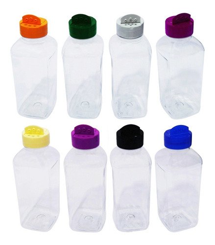 10 Frascos Plástico Cristal Pet 900ml Tempero Fliptop Qua - Imagem 3
