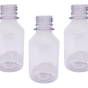 50 Frascos Plástico Cristal Pet 120ml Vazios Sem Tampas Far