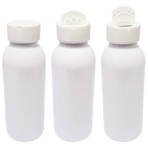 70 Frascos Plástico Branco Pet 300ml Tempero Fliptop Det