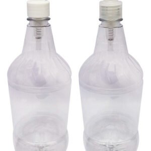 20 Frascos Plásticos Cristal 1l Válvula Bico De Pato S Gr2