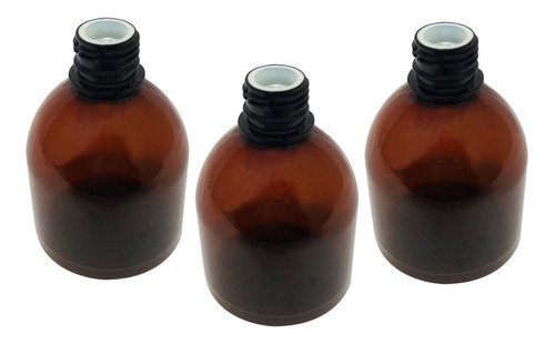 18 Frasco Plástico Âmbar Pet 300ml Tampa S Batoque Sab - Imagem 3