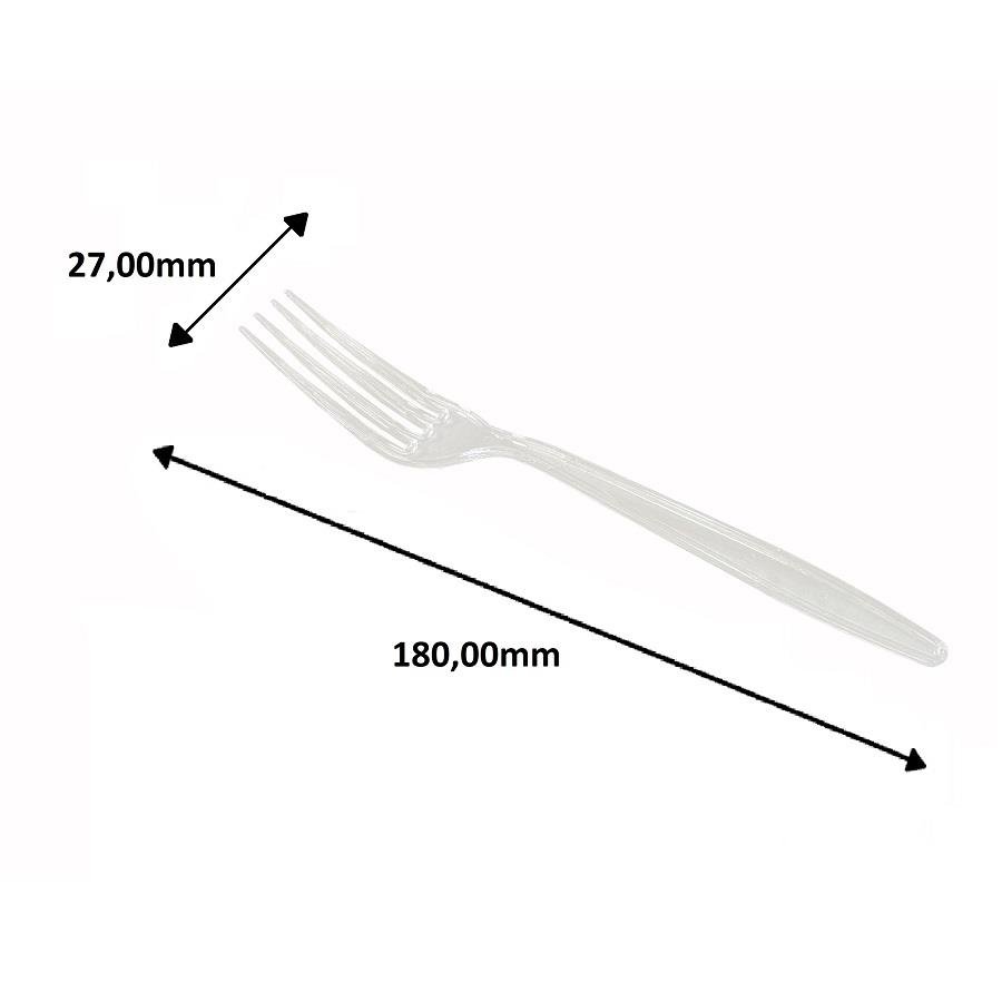 1500 GARFOS MASTER PLÁSTICO CRISTAL 180X27MM PRAFESTA - Imagem 4