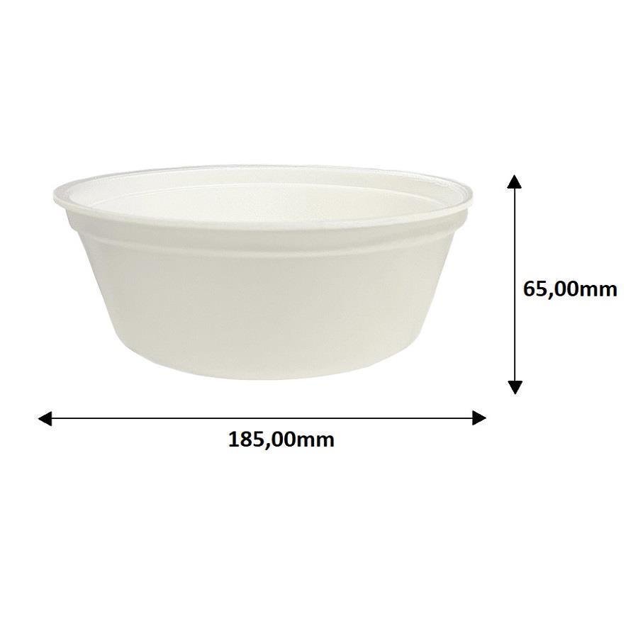 200 MARMITEX BRANCA ISOPOR 185X65MM 1100ML FIBRAFORM FM110 - Imagem 5