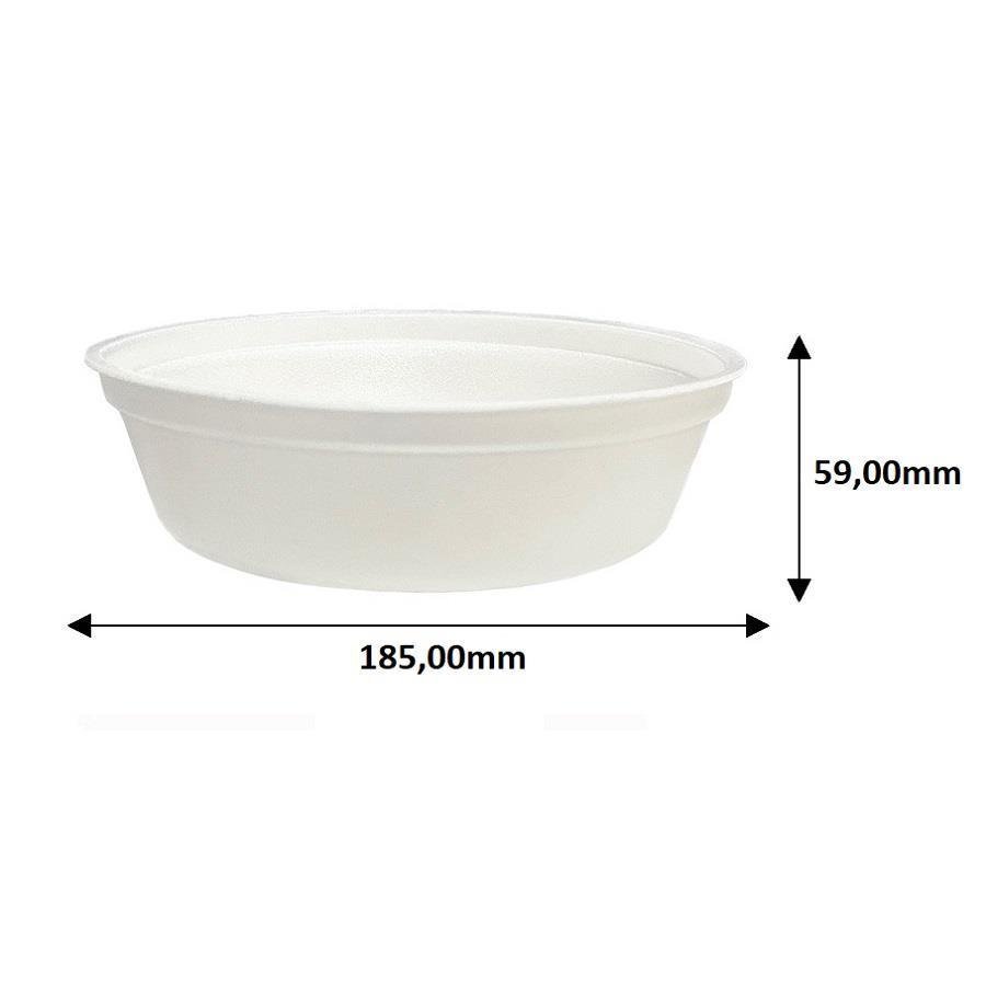 200 MARMITEX BRANCA ISOPOR 185X59MM 750ML FIBRAFORM FM75 - Imagem 5