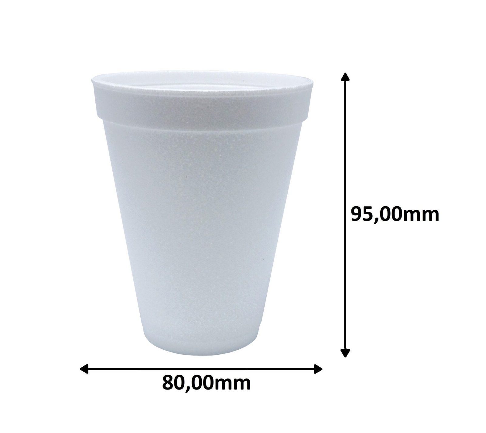 2000 COPOS TÉRMICOS DESCARTÁVEIS ISOPOR EPS BRANCO 237ML - Imagem 3