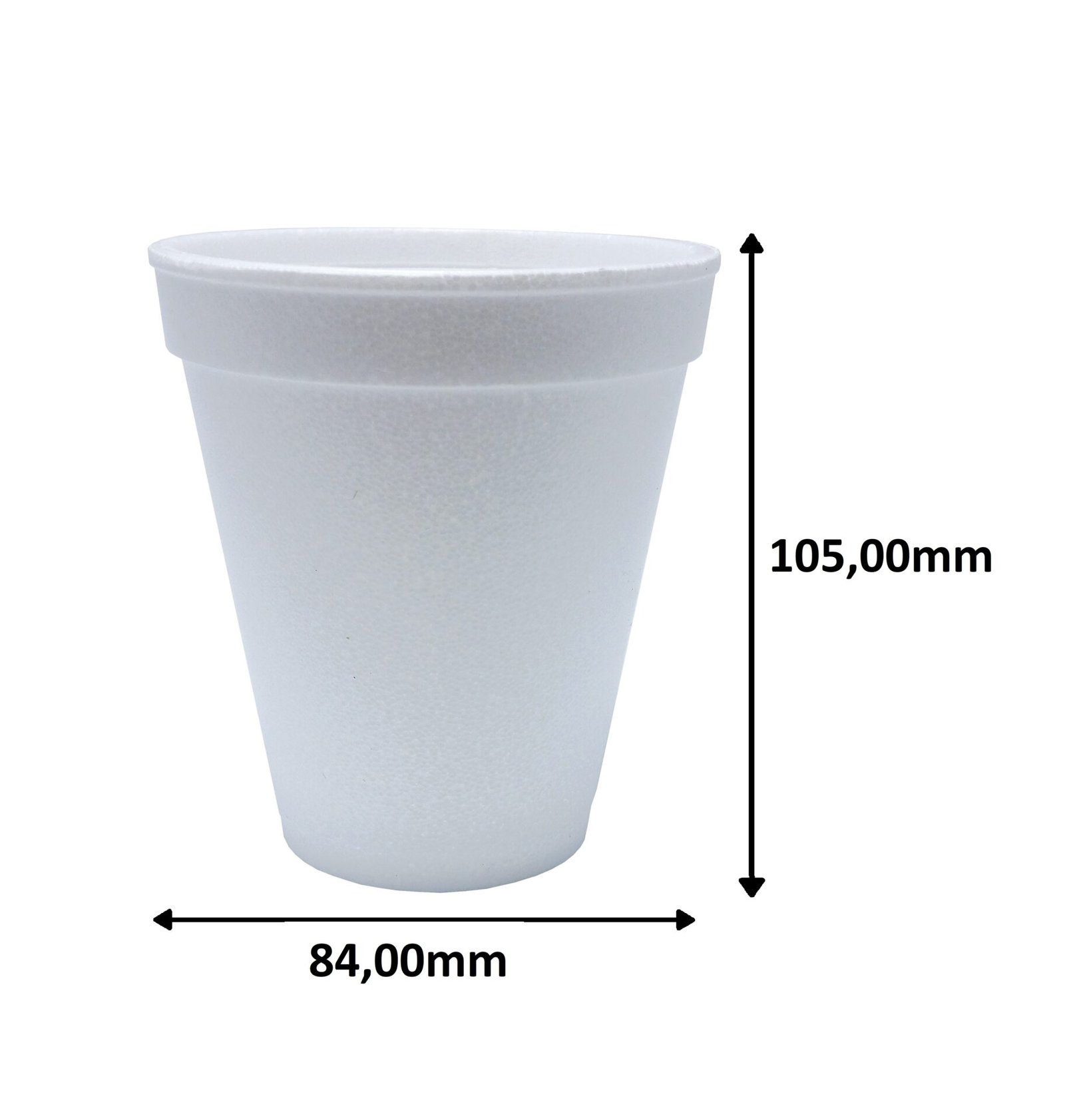 20 COPOS TÉRMICOS DESCARTÁVEIS ISOPOR EPS BRANCO 296ML - Imagem 3