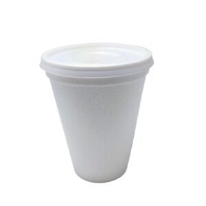 2000 COPOS TÉRMICOS DESCARTÁVEL ISOPOR C/ TAMPA BRANCO 296ML