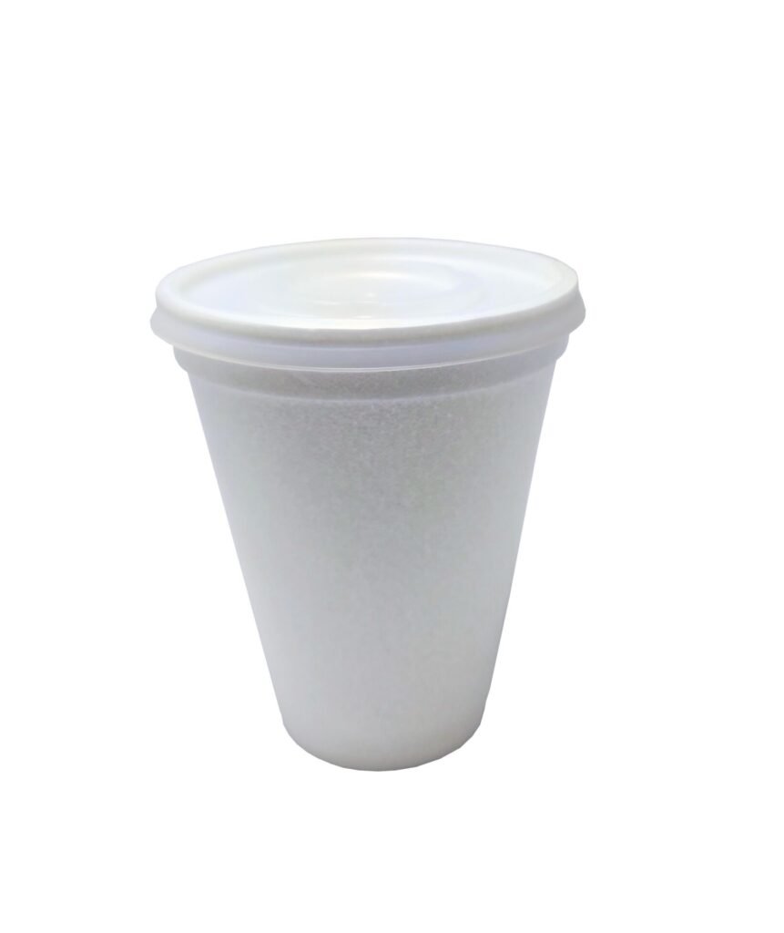 2000 COPOS TÉRMICOS DESCARTÁVEL ISOPOR C/ TAMPA BRANCO 296ML