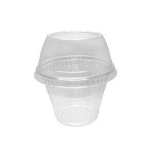 800 POTES/COPOS COM TAMPA BOLHA SEM FURO CRISTAL 250ML G677