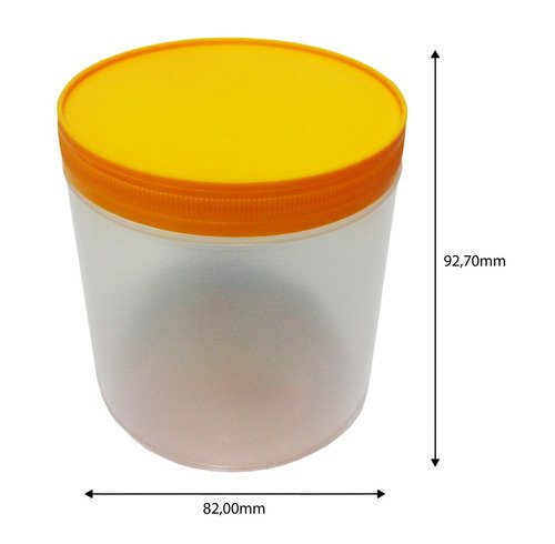 1000 Potes Plásticos Incolor De 350ml P/ Mel Com Tampa Rosca - Imagem 5