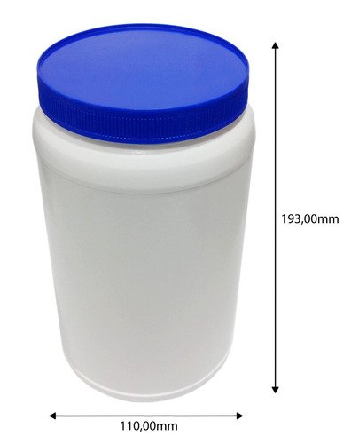 300 Potes Plásticos Branco De 1,5l Vazios Com Tampa Rosca - Imagem 6
