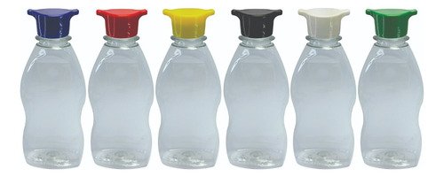 253 Frascos Cristal 190ml Pet C/ Tampa 2 Bicos Mol