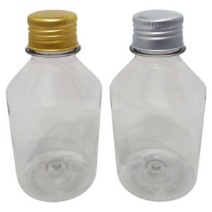 1448 Frasco Plástico Cristal Pet 250ml Tampa Aluminio S/ Far