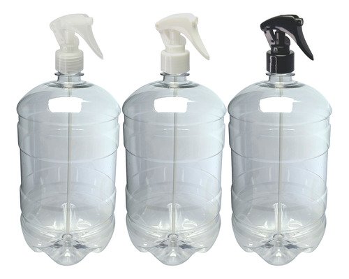 9 Frascos Plásticos Cristal Pet 2l Válv Mini Gatilho Gro