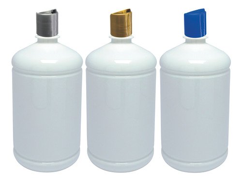 138 Frascos Plástico Branco Pet De 1l Com Tampa Disktop Sab - Imagem 3