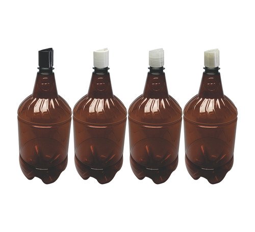 30 Frascos Plástico Âmbar Pet 1,5l Com Tampa Disktop Gr2