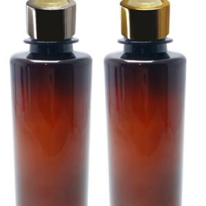 21 Frasco Plástico Ambar Pet 200ml Válvula Bico Pato L Cos