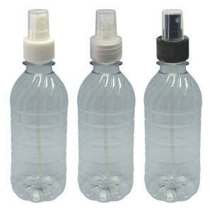 140 Frascos Plásticos Cristal 330ml Válvula Spray S Suc