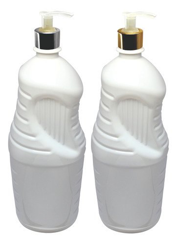 12 Frascos Plástico Branco Pet 2l Válvula Bico Pato L Ama