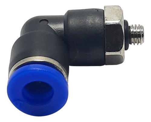 1 Conexão Pneumática Cotovelo Macho Rosca M5 X Tubo 6mm - Imagem 3