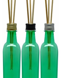 49 Frascos Plástico Verde 500ml Tampa Difusor Varetas Aze
