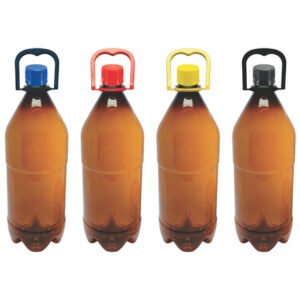 51 Frascos Plástico Âmbar Pet 1l Tampa Rosca Lacre Alça Agu