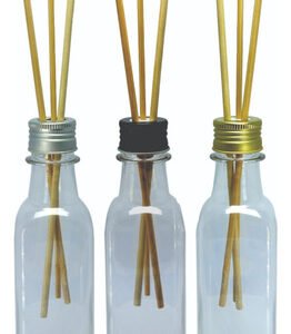 819 Frascos Plástico Cristal 250ml Tampa Difusor Varetas Aze