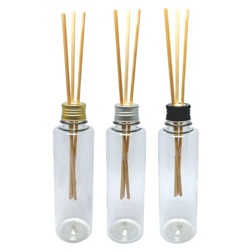 27 Frascos Plástico Cristal 250ml Tampa Difusor Varetas Cos