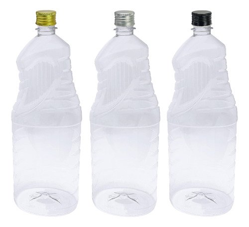 3 Frascos Plástico Cristal Pet De 2l Tampa L Batoque Ama