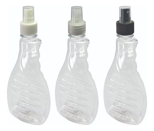 12 Frascos Plástico Cristal Pet 500ml Válvula Spray S Bor