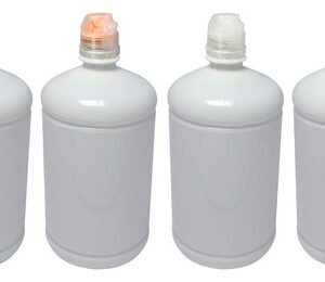 6 Frasco Plástico Branco Pet De 1l Tampa Sport Fliptop Sab