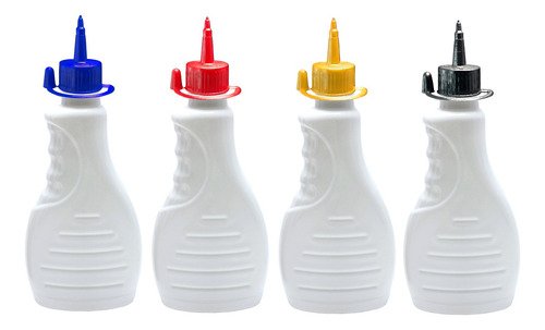 162 Frasco Plástico Branco Pet 300ml C/ Bico Aplicador Bor
