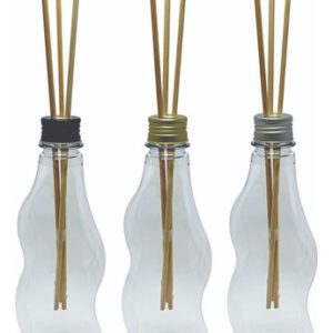 61 Frascos Plástico Cristal 380ml Tampa Difusor Varetas Cat