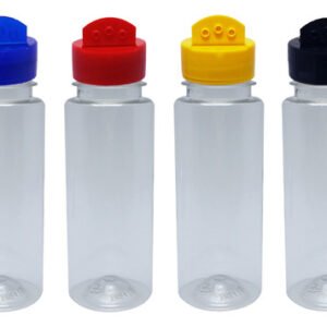 28 Frascos Plástico Cristal Pet 200ml Tempero Fliptop Con