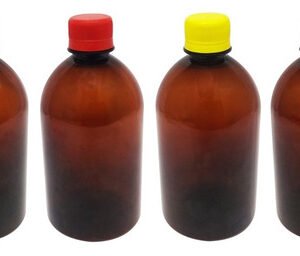 678 Frascos Plástico Âmbar Pet 500ml Tampa Rosca Lacre Sab