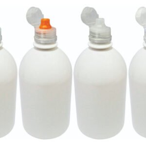 48 Frascos Branco Pet 500ml Tampa Sport Fliptop Sab