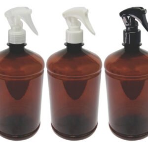 49 Frascos Plásticos Âmbar Pet 1l Com Válv Mini Gatilho Sab