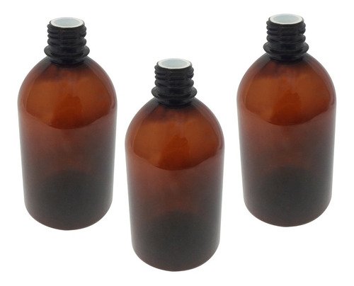 678 Frasco Plástico Âmbar Pet 500ml Batoque 12 Furos Sab