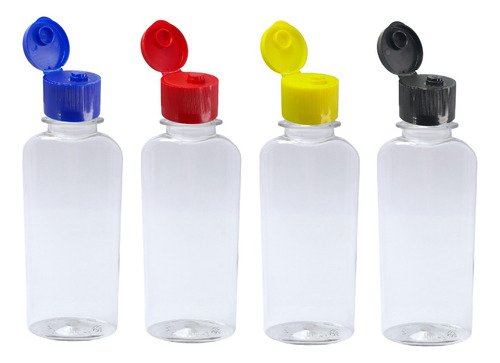 520 Frasco Plástico Cristal Pet 140ml Fliptop Batoque Aro