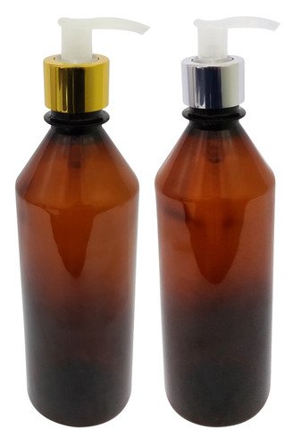 765 Frascos Plástico Âmbar 500ml Válvula Bico Pato L Cos