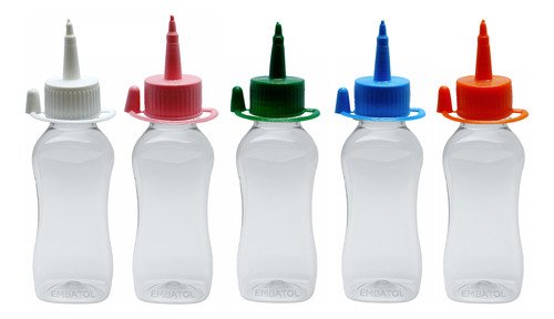 2541 Frasco Plástico Cristal Pet 120ml C/ Bico Aplicador Cat - Imagem 2