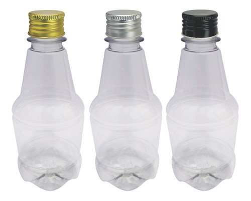140 Frasco Plástico Cristal Pet 300ml Tampa Alumínio S Gr2