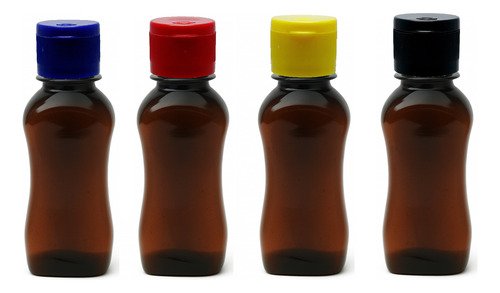 2541 Frascos Plástico Ambar Pet 120ml Fliptop Batoque Cat - Imagem 2