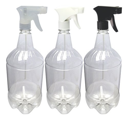 30 Frascos Plásticos Cristal Pet 1,5l Válvula Gatilho Gr2
