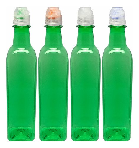 241 Frasco Plástico Verde Pet 500ml Tampa Sport Fliptop Aze - Imagem 2