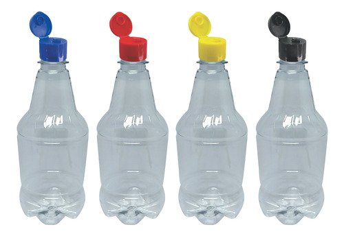 10 Frascos Plástico Cristal Pet 500ml Batoque Fliptop Gr2