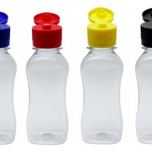 2541 Frascos Plástico Cristal Pet 120ml Fliptop Batoque Cat