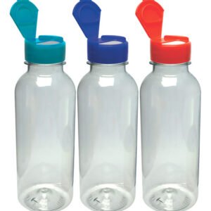 132 Frascos Plástico Cristal Pet 400ml Tampa Fliptop Cap Det