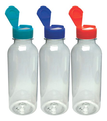 132 Frascos Plástico Cristal Pet 400ml Tampa Fliptop Cap Det