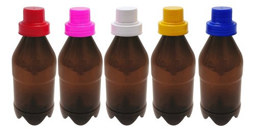 306 Frasco Plástico Ambar Pet 350ml Tampa Dosadora 30ml Agu